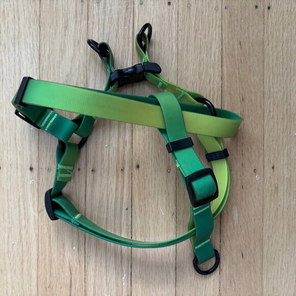 Waterproof Step-In Dog Harness Size M in Green Ombre by "Woof Concept" - Picture 2 of 7